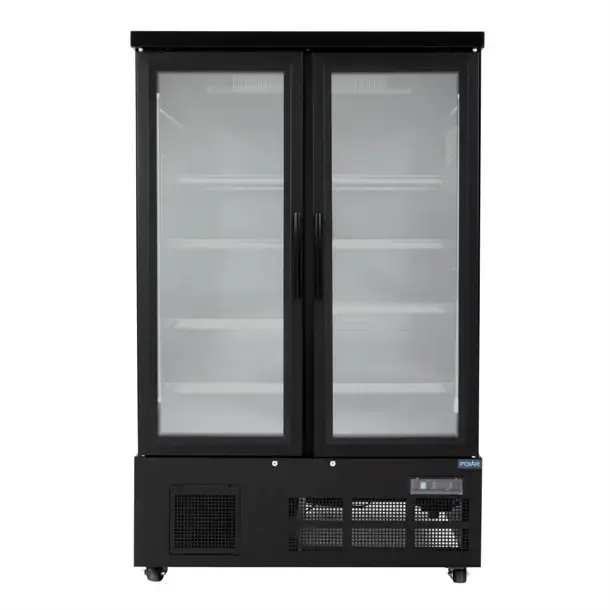 Gecertificeerd Polar 2 Deur Glazen vriezer Zwart 744L 196,3x 122x 76,4cm