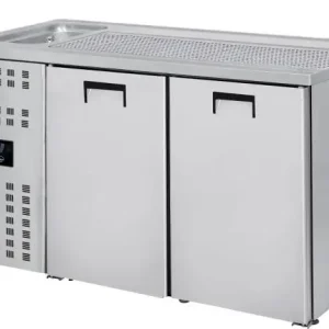 Combisteel2 deurs | RVS bierfust koeler | spoelbak links Direct Beschikbaar