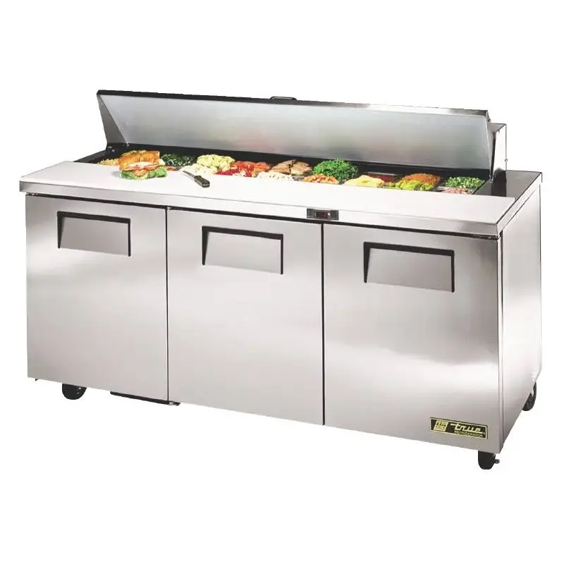 Bestseller True 3 deuren saladette, 538 liter, geleverd met 18x1 / 6 GN-bakken