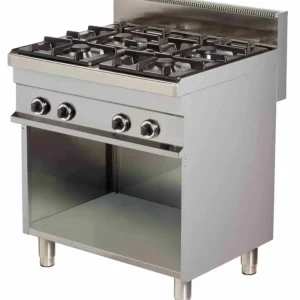 Combisteel Fornuis Gas Open Onderstel | 4 x 6 kW Branders Populair