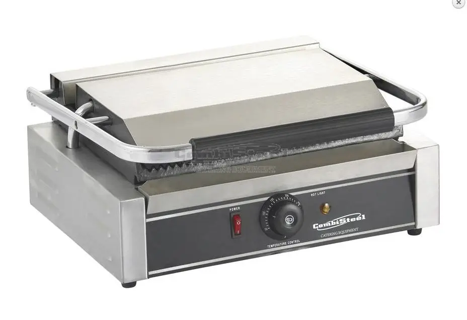 Express Levering Combisteel Panini Contact Grill - Geribd Grillplaten