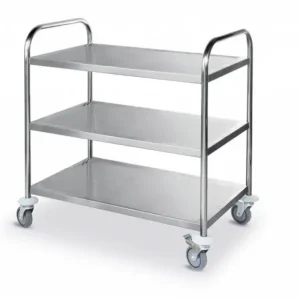 Op = Op Combisteel RVS Serveerwagen met 3 bladen 94(h)x85x54cm