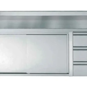 Combisteel RVS Werkkast met Spatrand | 160x70x(H)85cm Betrouwbaar