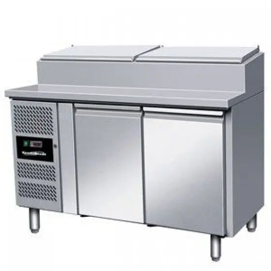 Combisteel Saladette 2 deurs met werkblad 108,5x136x70 cm (HXBXD) Laatste Versie