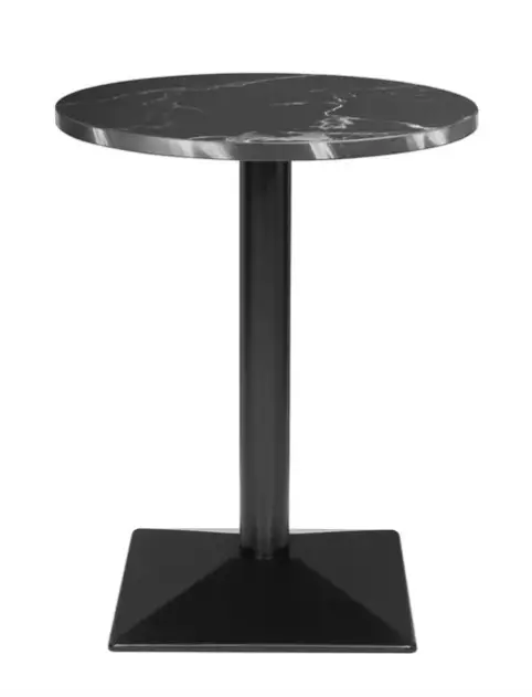 Beperkte Voorraad Bolero Complete Tafel Rond Zwarte Steen Effect 600mm