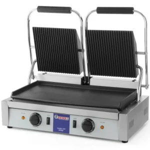 Hendi Contactgrill dubbel | 57x37x21 cm Laatste Kans