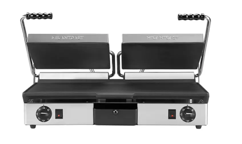 Uitverkoop Milan Toast Contactgrill Gietijzer Dubbel glad