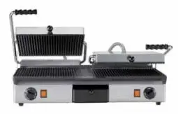 Milan Toast CONTACTGRILL GIETIJZER - DUBBEL| Glad+geribbeld en Geribbeld+geribbeld Veilige Betaling
