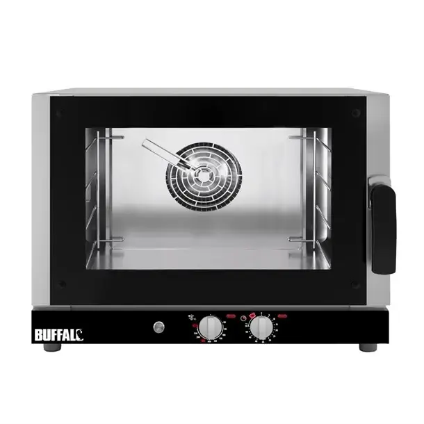 Bestel Nu Buffalo Convectieoven met Vochtigheid 4x GN 1/1 Driefasig 55h x 70b x 79d cm