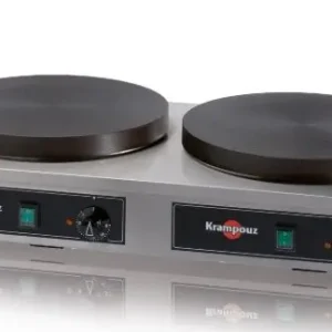 Krampouz Crepes bakplaat dubbel rond | Hele dag gebruik | 230 volt Seizoensaanbieding