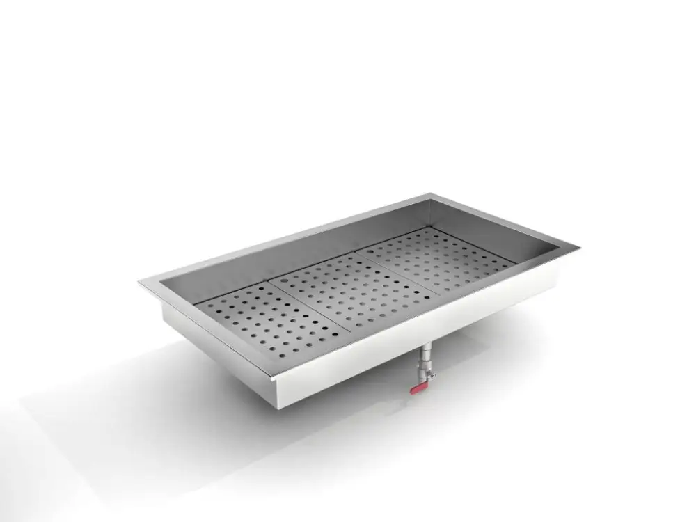 Beste Prijs Combisteel Crushed Ice Bak | 3/1 GN Inbouw | RVS AISI 304