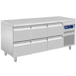 HorecaTraders Koelwerkbank - 6 laden - 175,5x70x(h)85/90cm Koop Vandaag