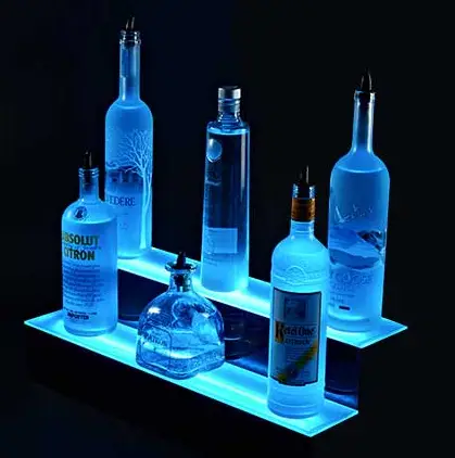 HorecaTraders Display Plank | LED | 61cm | Afstandsbediening | 2 Etages Shop Nu