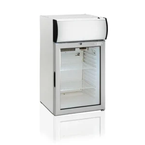 Uitverkoop HorecaTraders Displaykoelkast | Wit | Glazen deur| 84 Liter
