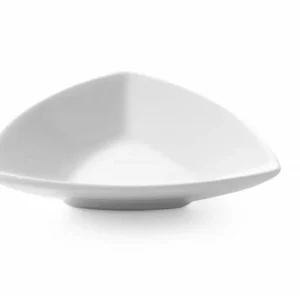 Seizoensaanbieding Hendi Driehoekig Tapasschaaltje Wit Porselein 10cm | 12 stuks