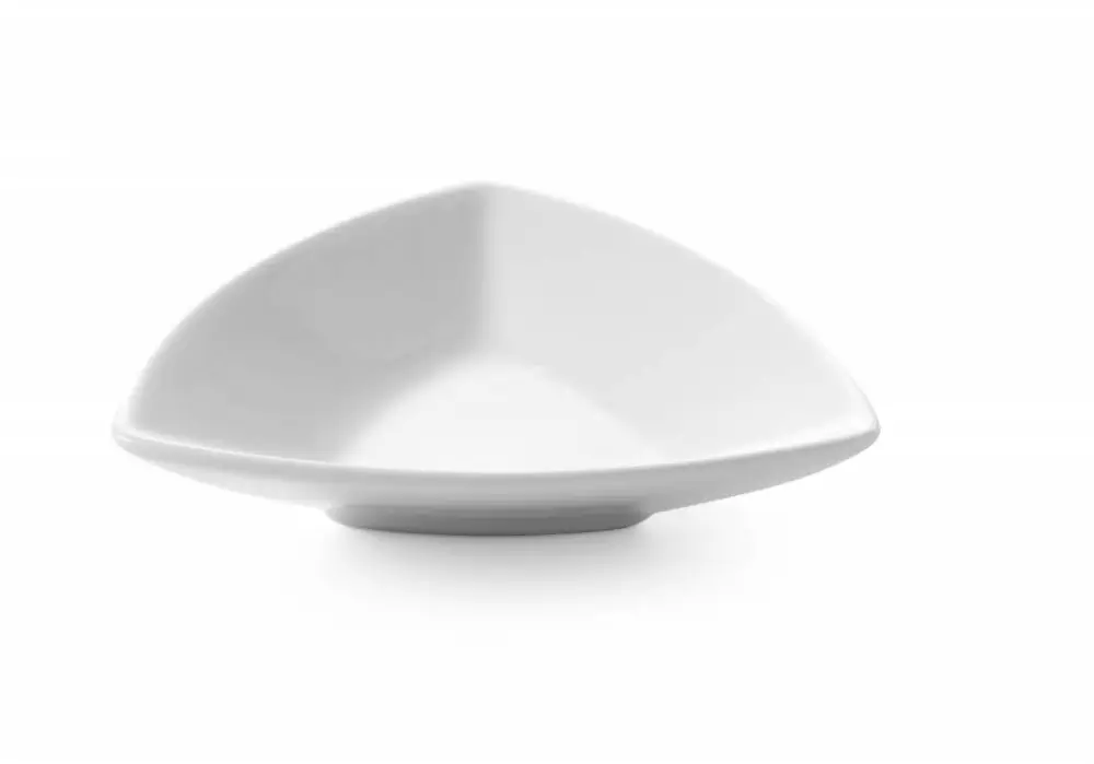 Seizoensaanbieding Hendi Driehoekig Tapasschaaltje Wit Porselein 10cm | 12 stuks
