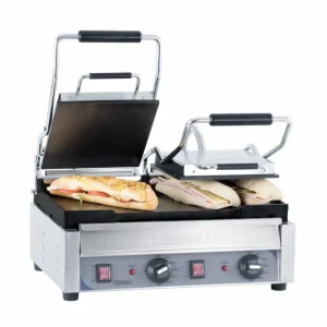 Voordeelprijs Casselin Dubbele Contact Grill Glad | 445x 242mm