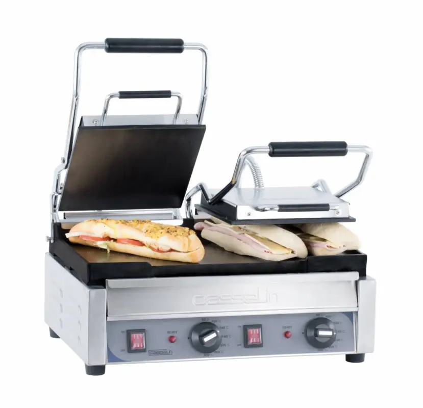 Voordeelprijs Casselin Dubbele Contact Grill Glad | 445x 242mm