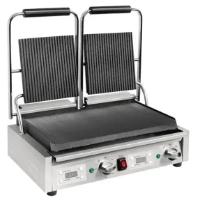 Merkproduct Buffalo dubbele contactgrill 2.9kW groef/glad