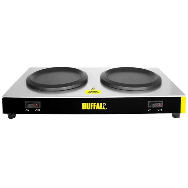 Buffalo Dubbele koffiekan warmhoudplaat 6,5h x 33b x 20d cm Exclusieve Aanbieding