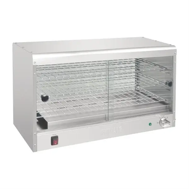 Flitsaanbieding Buffalo Economy warmhoudvitrine 60 producten | RVS 430 | 43,3(h) x 74,4(b) x 36,3(d)cm