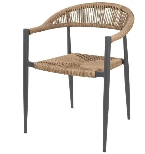 Bolero Eden PE gevlochten rattan outdoor armstoelen naturel (4 stuks) Beste Prijs
