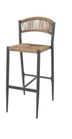 Bolero Eden PE gevlochten rattan outdoor barkrukken naturel (2stuks) Superprijs