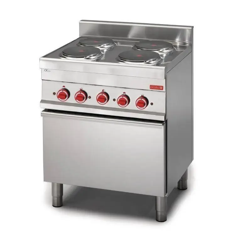 Gastro-M Elektrisch Fornuis met Oven | 4 Kookplaten Laatste Versie