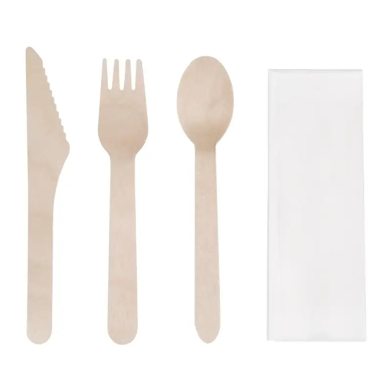 Voordeelprijs HorecaTraders Houten bestekset | 250 stuks | 8,5cm