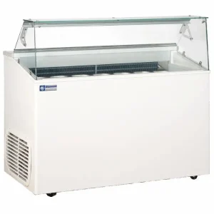 Weekendaanbieding HorecaTraders IJsvitrine voor Roomijs136x69x(H)118 cm | 7 Bakken | 230V