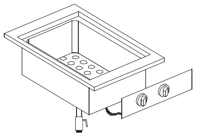 Beperkte Voorraad Combisteel Inbouw bain-marie element | Gastronorm 1/1