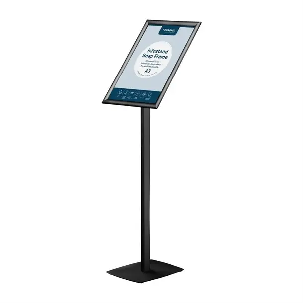 Beperkte Voorraad Europel Menu standaard Zwart Met Snap Frame A3 25mm