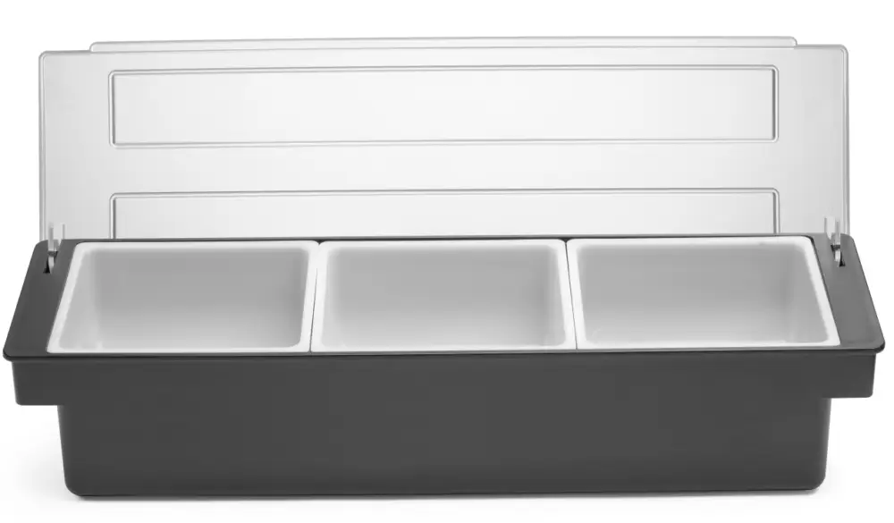 Uitverkoop Hendi Ingrediëntenhouder | Kunststof | 3 containers | 48x15x10 cm
