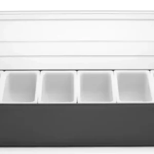 Betrouwbaar Hendi Ingrediëntenhouder | Kunststof | 6 containers | 48x15x10 cm