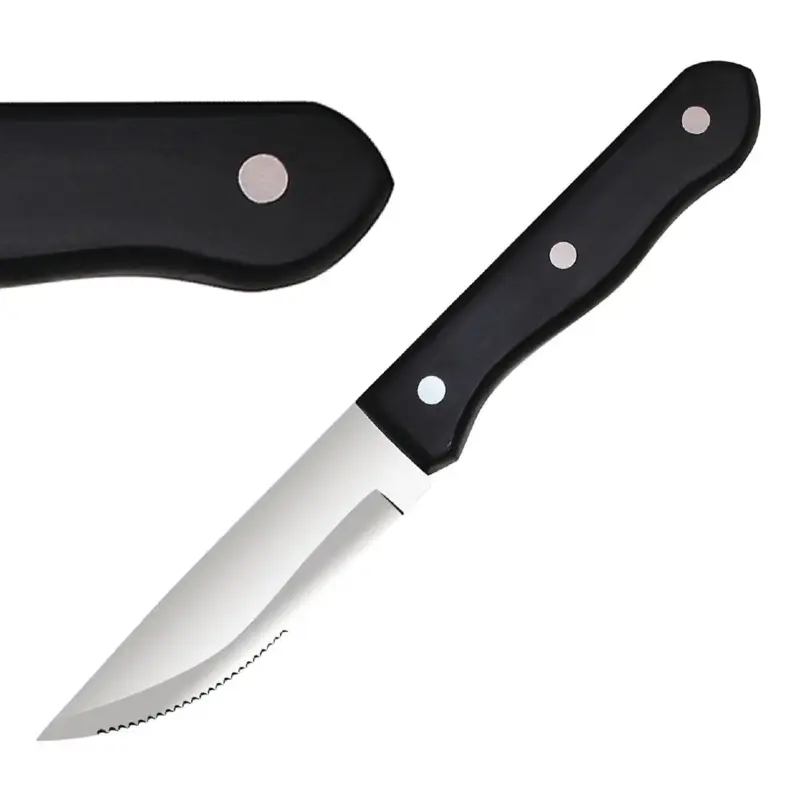Olympia Jumbo Steakmes | 12 stuks | Zwart Speciale Aanbieding
