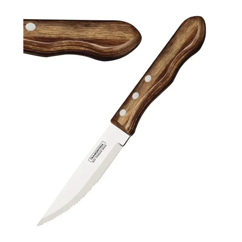 Rechtstreeks Van De Fabrikant HorecaTraders Jumbo Steakmes | 4 stuks | Hout