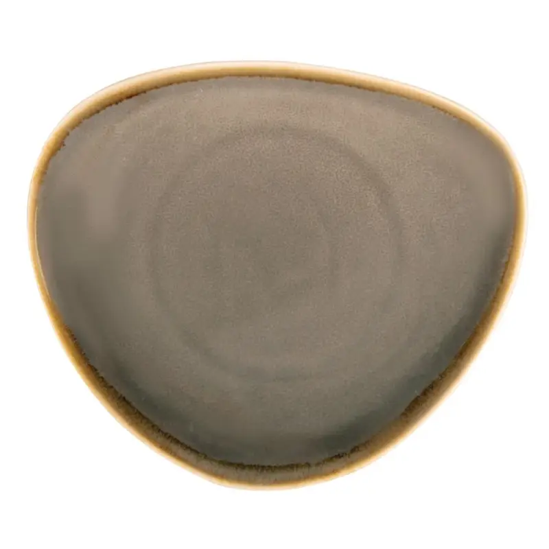 Hoge Kwaliteit HorecaTraders Kiln Driehoekige Borden | Grijs | 16.5cm | 6 stuks