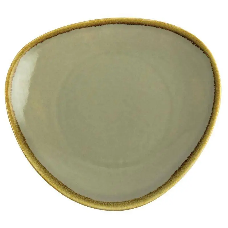 Alleen Vandaag Olympia Kiln Driehoekige Borden | Mosgroen | 28cm | 4 stuks
