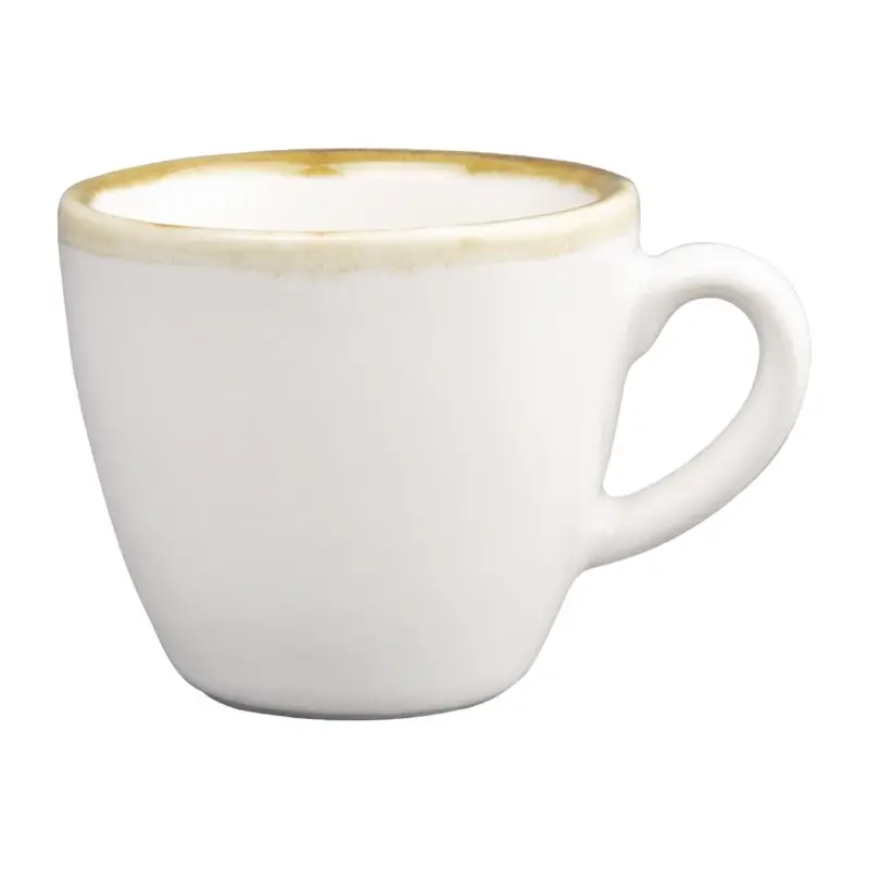HorecaTraders Kiln Espressokopjes | Krijtwit | 8.5cl | 6 stuks Gecertificeerd