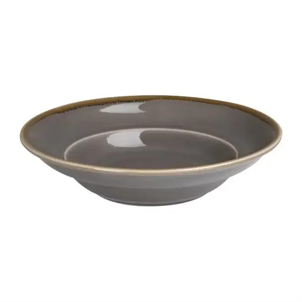 Hoge Kwaliteit Olympia Kiln pastakommen donkergrijs | 25cm | (4 stuks)