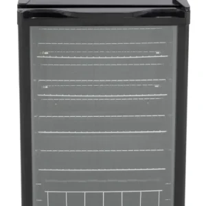 Favoriet Husky Koelkast met Glasdeur | Zwart | Slot |130 Liter | 540 x 540 x 840 mm