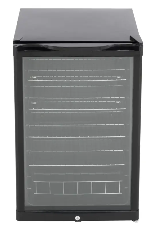 Favoriet Husky Koelkast met Glasdeur | Zwart | Slot |130 Liter | 540 x 540 x 840 mm