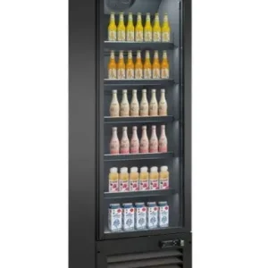 Combisteel Koelkast 1glasdeur zwart 62 cm * 70 cm * 205 cm Betaalbaar