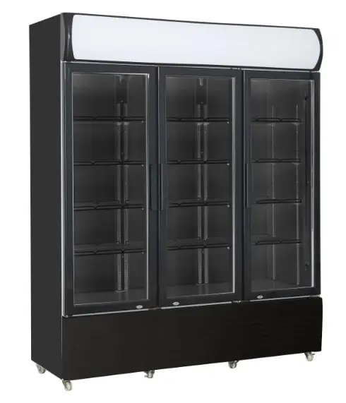 Laatste Kans Combisteel Koelkast 3 glasdeuren zwart