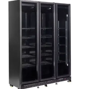 Combisteel Koelkast 3 glasdeuren zwart160 cm * 60 cm * 210 cm Tijdelijk Beschikbaar