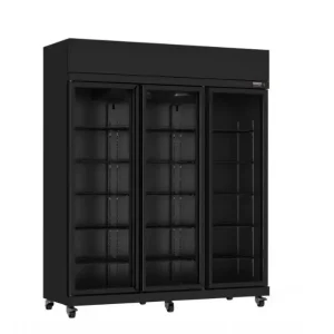 Combisteel Koelkast 3 glasdeuren zwart 165 cm * 59 cm * 200 cm Seizoensaanbieding
