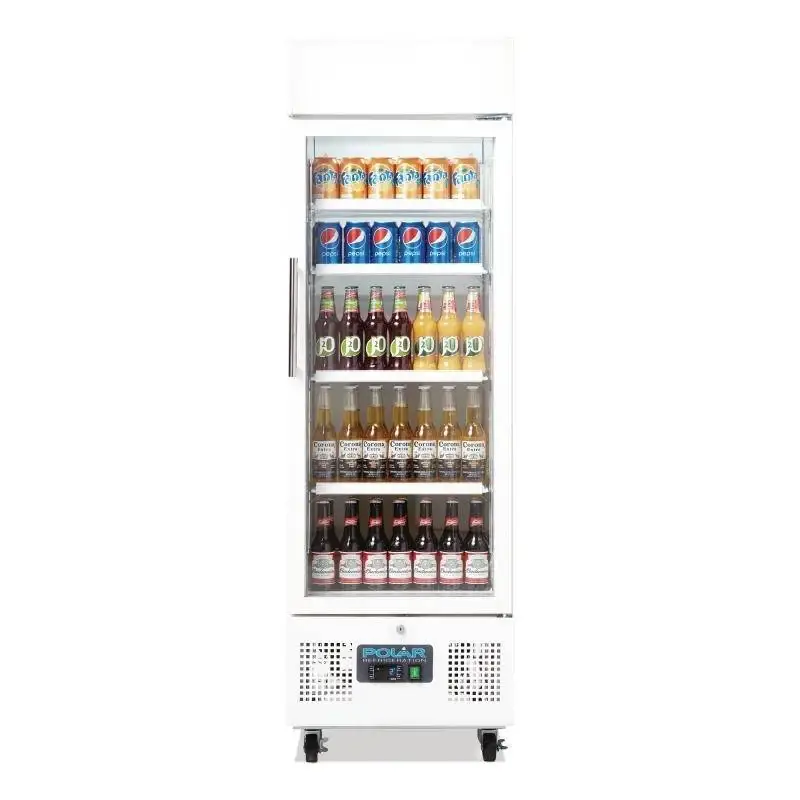 Polar Koelkast glazendeur | Wit | 169,2(h) x 53(b) x 57,5(d)cm Dagaanbieding
