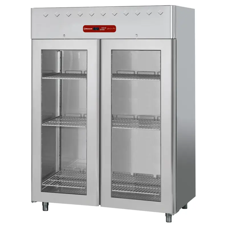 Beperkte Voorraad HorecaTraders Koelkast met 2 glazen deuren | 0° +10° | 1400 L | 1540 x 820 x 2025