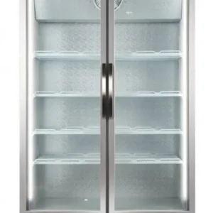 Finale Uitverkoop Husky Koelkast met glazen deuren | No-Frost | 4 plateaus | 885 Liter | 720 x 1200 x 1990 mm