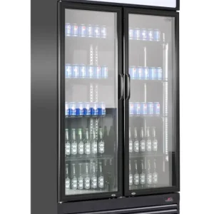Bestel Nu Combisteel Koelkast Zwart | 2 Glasdeuren | 780 L